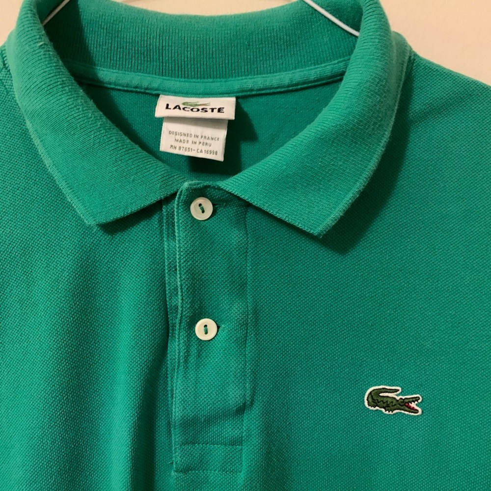 Lacoste pique polo size 7